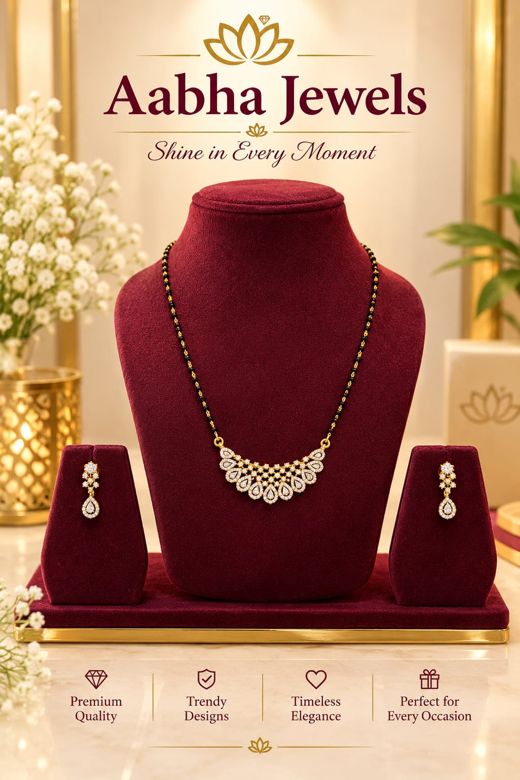 Teardrop Mangalsutra Set