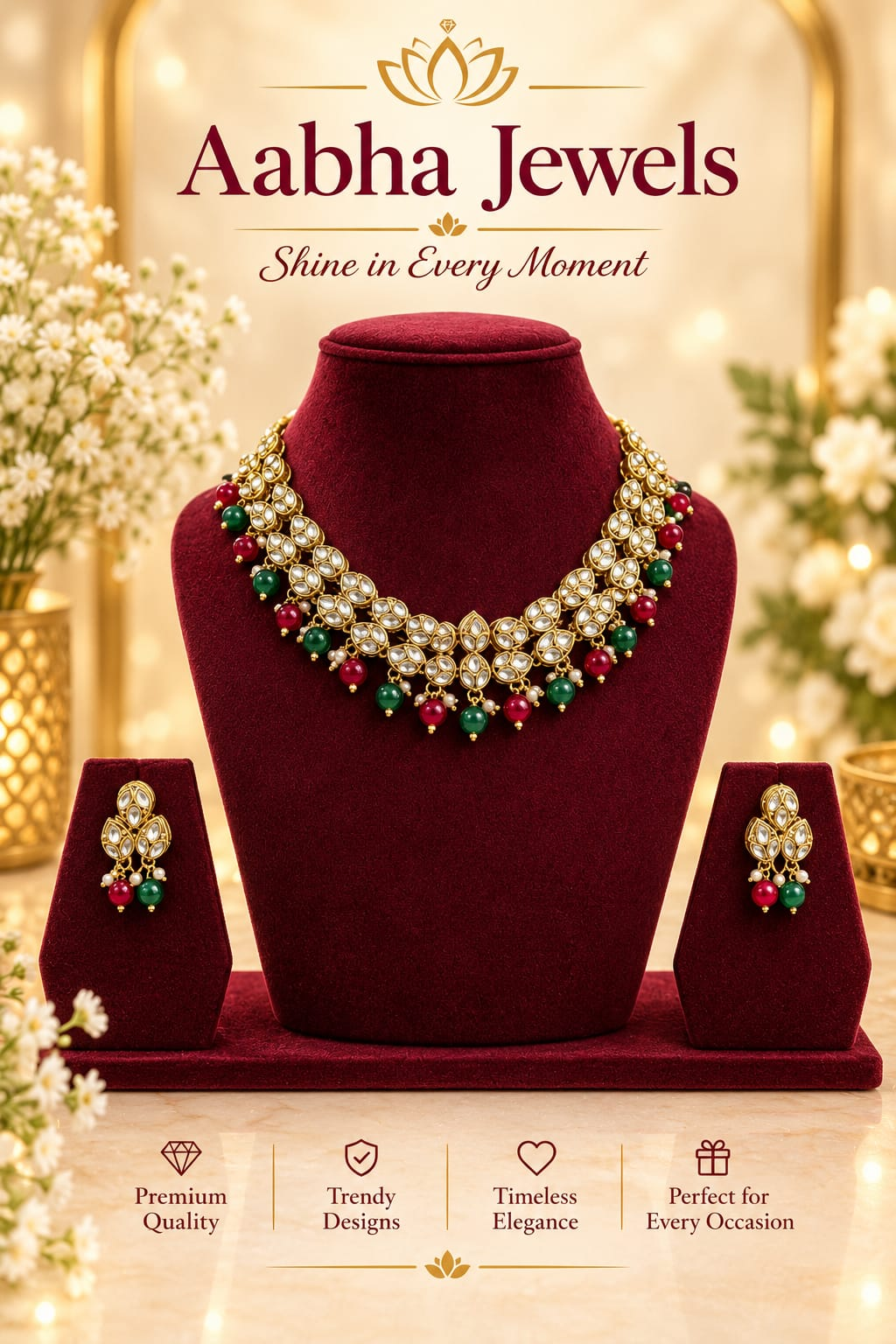 Ruby & Emerald Necklace Set